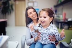 Mother and Child Smiling